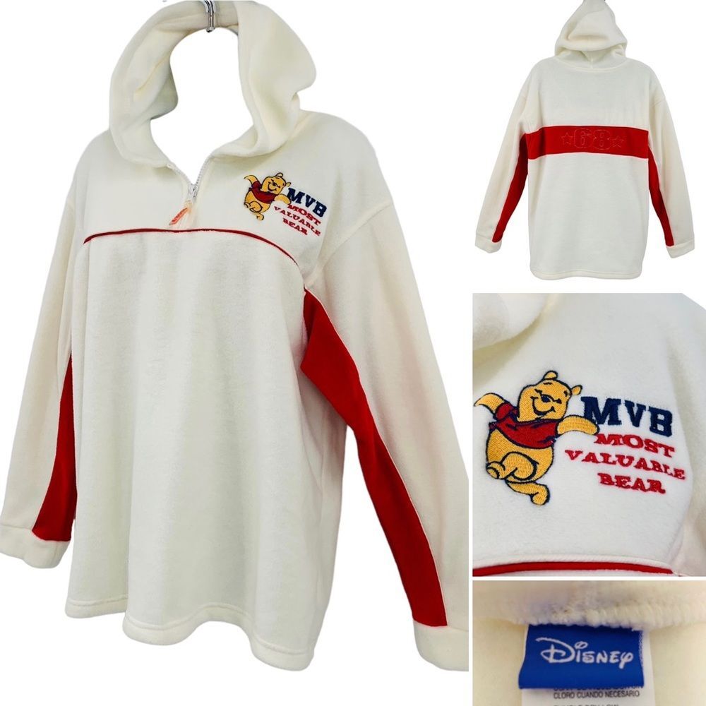 Disney Winnie The Pooh 1/4 Zip Pullover Fleece Jacket Sz. XL NWOT